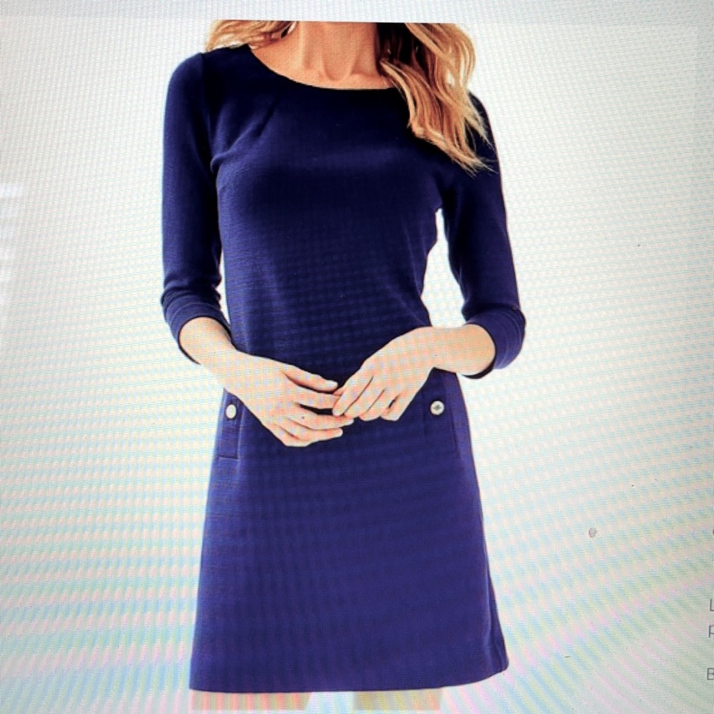Lilly Pulitzer Navy Charlene Shift Dress
